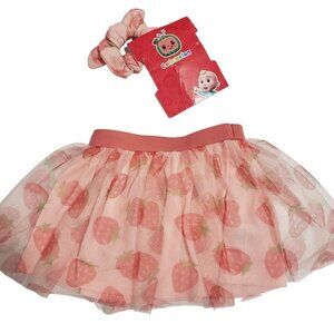 New Cocomelon Strawberry Skirt and‎ Matching Scrunchy - Size 2T